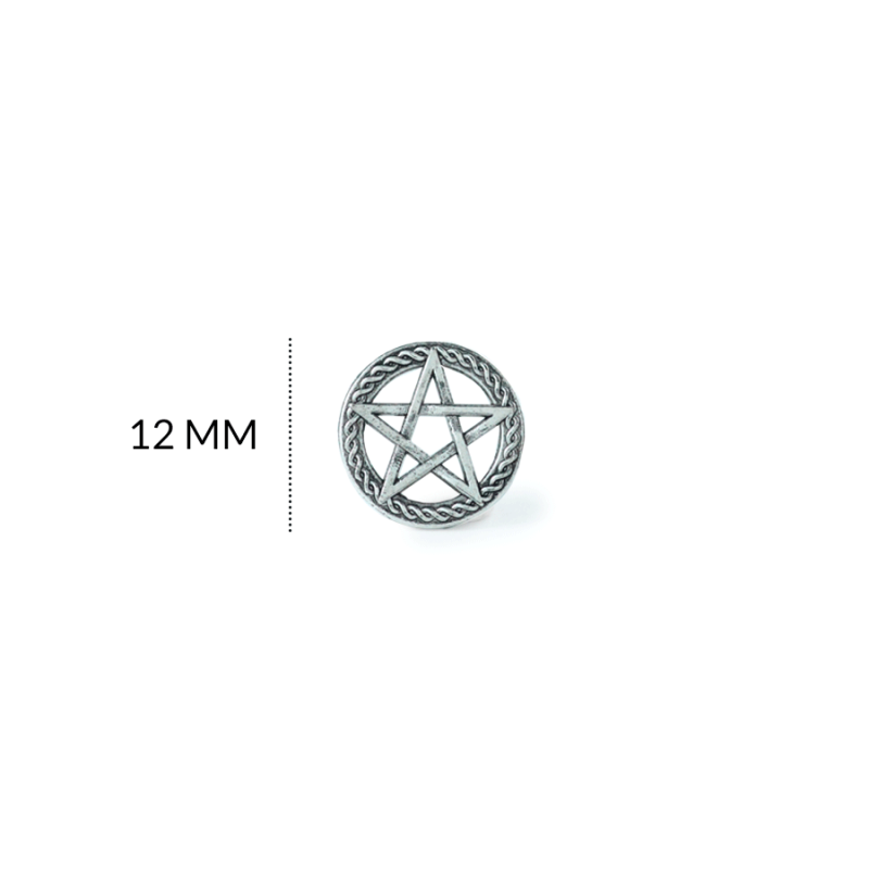 Centro pulcera zamak estrella 5 puntas / paquete x 12 unidades / REF-ZC0135N