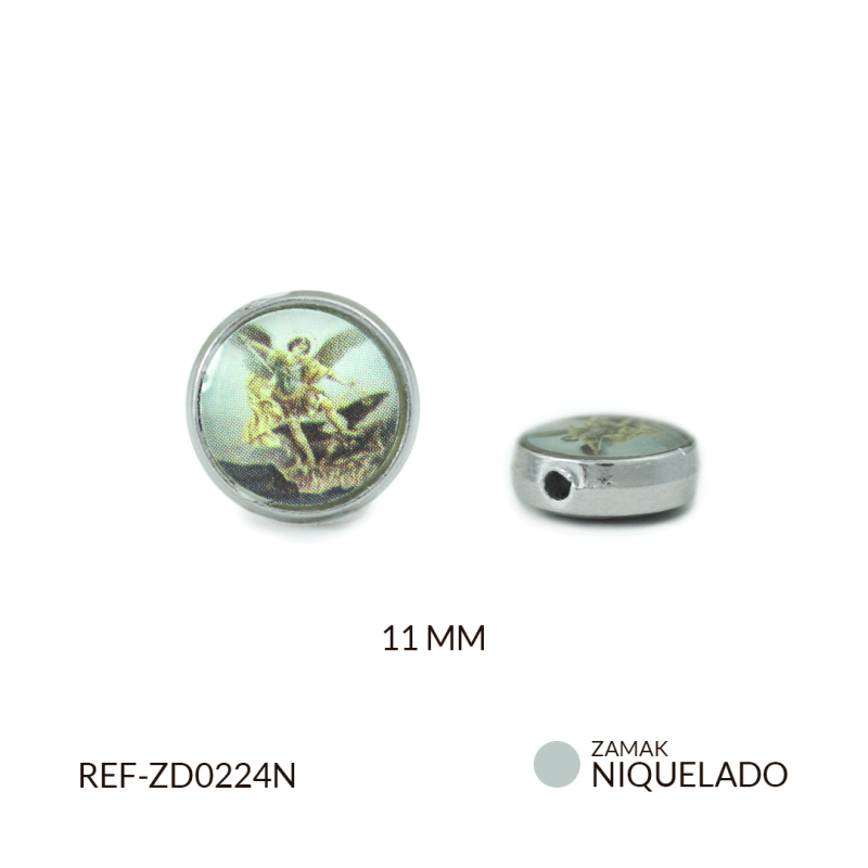 Separador Resinado Zamak Arcángel San Miguel / Paquete x 6 unidades / Ref-ZS0224N / Ref-ZS0224N