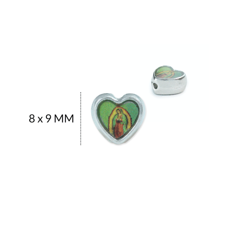 SEPARADOR ZAMAK GUADALUPE CORAZON RESINADO / paquete x 6 und / Ref-ZS0225N