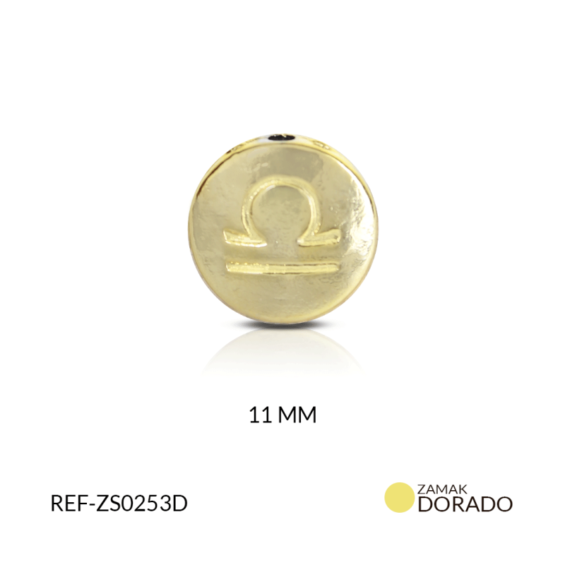 SEPARADOR ZAMAK DORADO SIGNO ZODIACAL LIBRA/PAQUETE x 3 UND / REF-ZS0253D