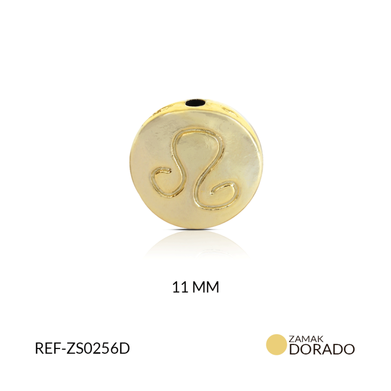 SEPARADOR ZAMAK DORADO SIGNO ZODIACAL LEO /PAQUETE x 3 UND/11mm / Ref-ZS0256D